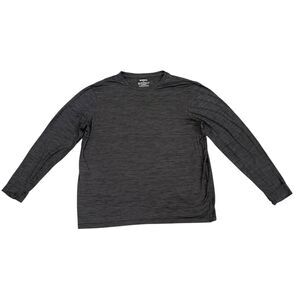Bombas Shirt Mens Large Gray Merino Wool Tencel Long Sleeve Crewneck Performance